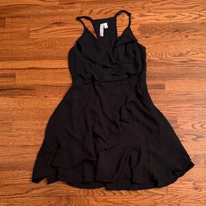 Alya Black Ruffled Mini Dress